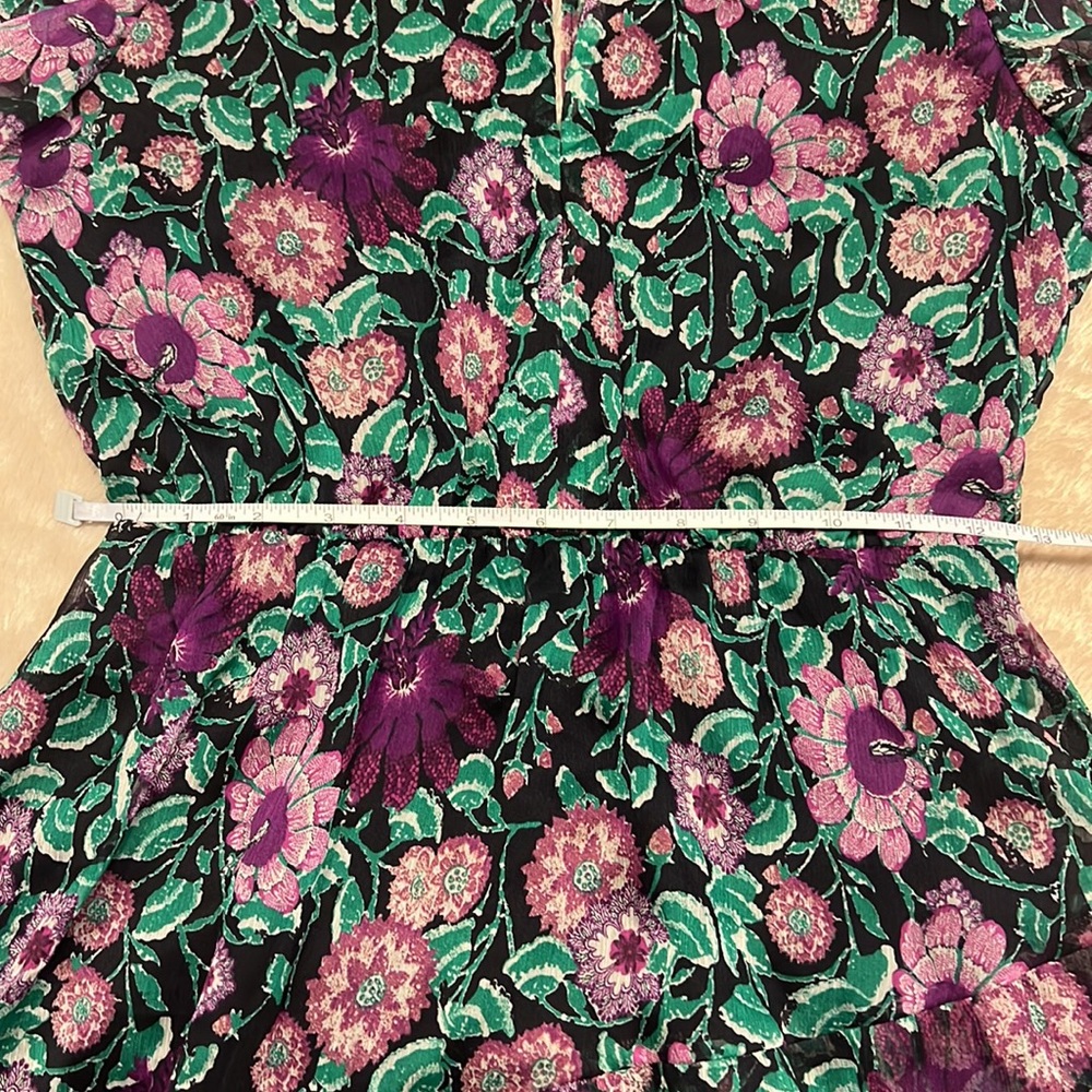 ZARA FLORAL LONG SLEEVE DRESS - Picture 13 of 16